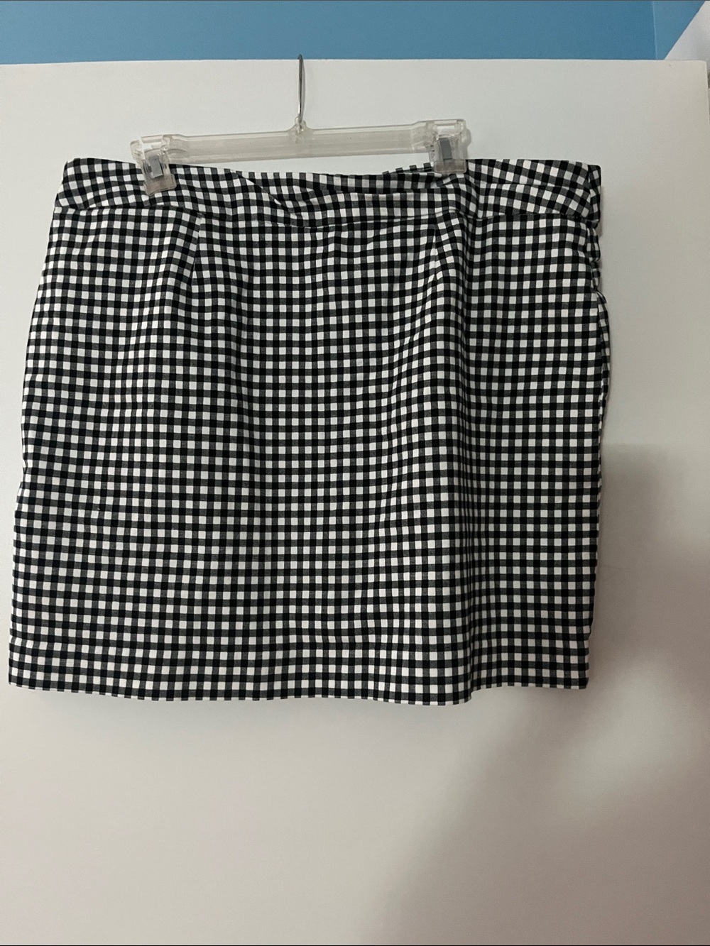 croft & barrow Black and White Gingham Mini Skirt
